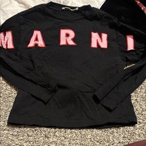 Marni Black Top with Red Accents